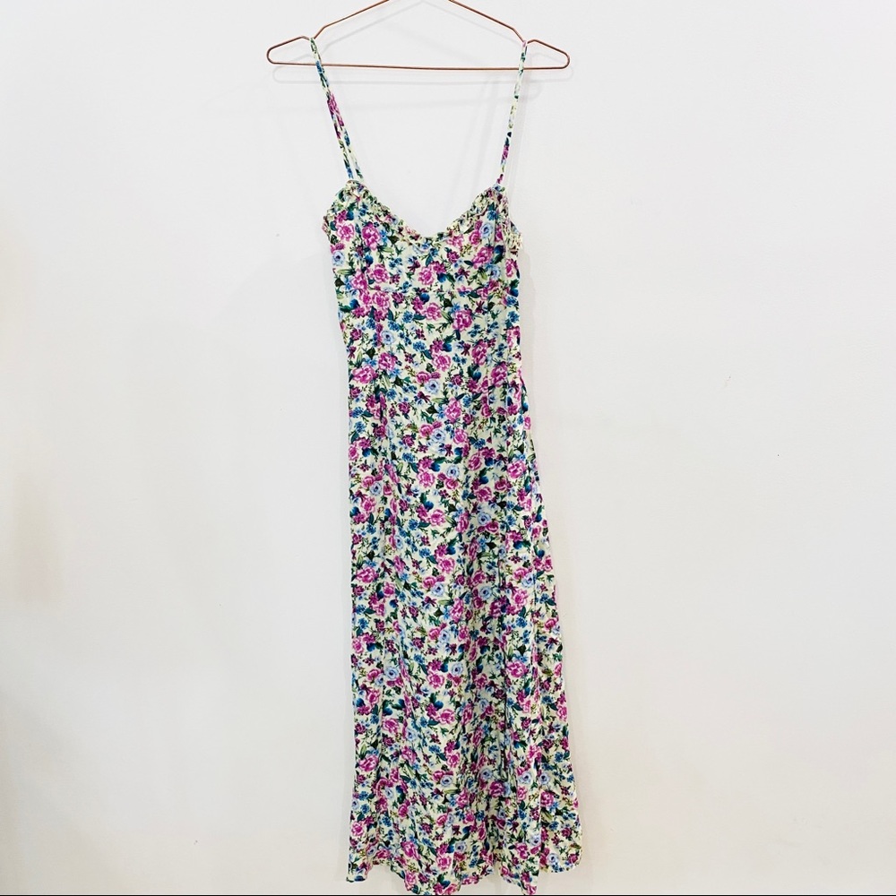 Zara Floral Midi Dress - Multicolor
